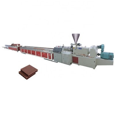 PE Wood Plastic Composite Equipment For Wood-polymer composite Decking Flooring Production Line